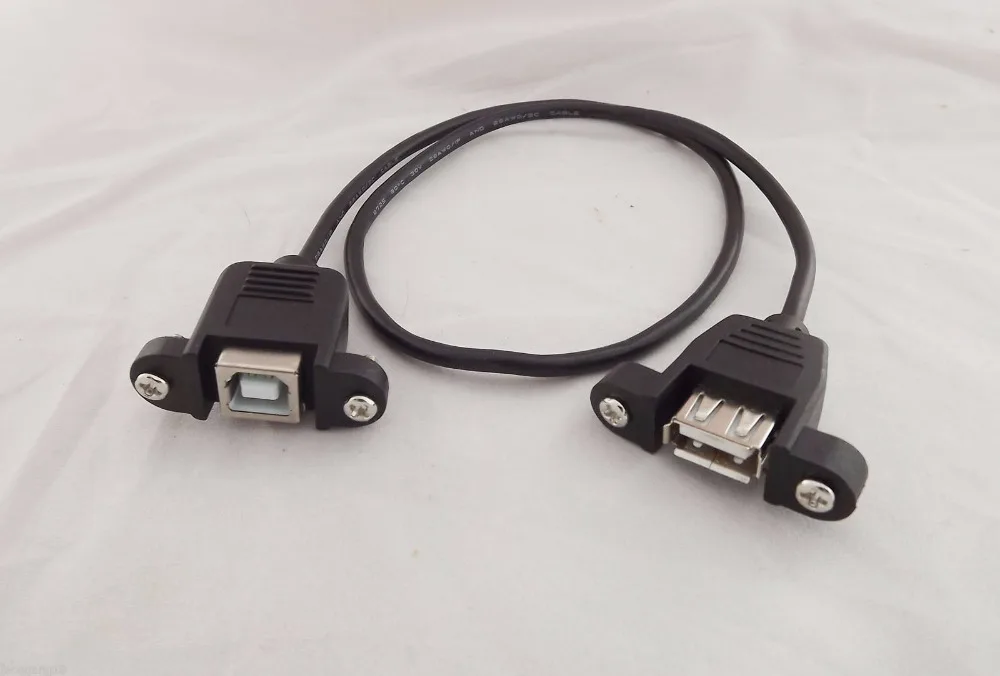 10pcs Black USB 2.0 A Female To B Female Socket Panel Mount Screw Fix Extension Cable 50cm for Printer
10pcs Black USB 2.0 A Female To B Female Socket Panel Mount Screw Fix Extension Cable 50cm for Printer