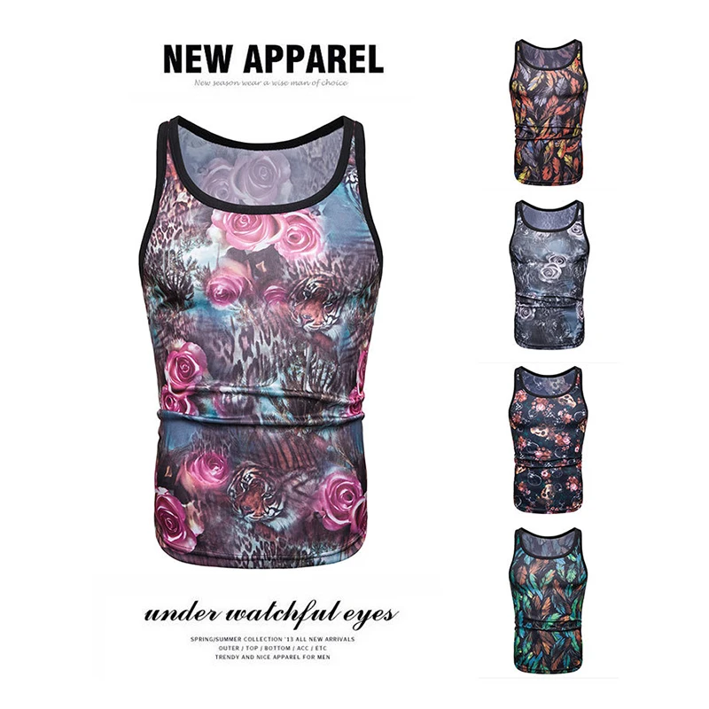 2019 New Style Vest Men's Slim-Fit Fancy Vest Youth Movement Fitness Sleeveless Printing Tank Top
2019 New Style Vest Men's Slim-Fit Fancy Vest Youth Movement Fitness Sleeveless Printing Tank Top