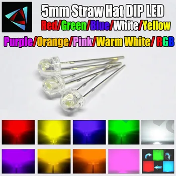 50pcs 5mm 4.8mm Straw Hat Clear Warm White Green Red Blue Purple Yellow Orange Pink RGB DIY Light Emitting Diode Set
50pcs 5mm 4.8mm Straw Hat Clear Warm White Green Red Blue Purple Yellow Orange Pink RGB DIY Light Emitting Diode Set