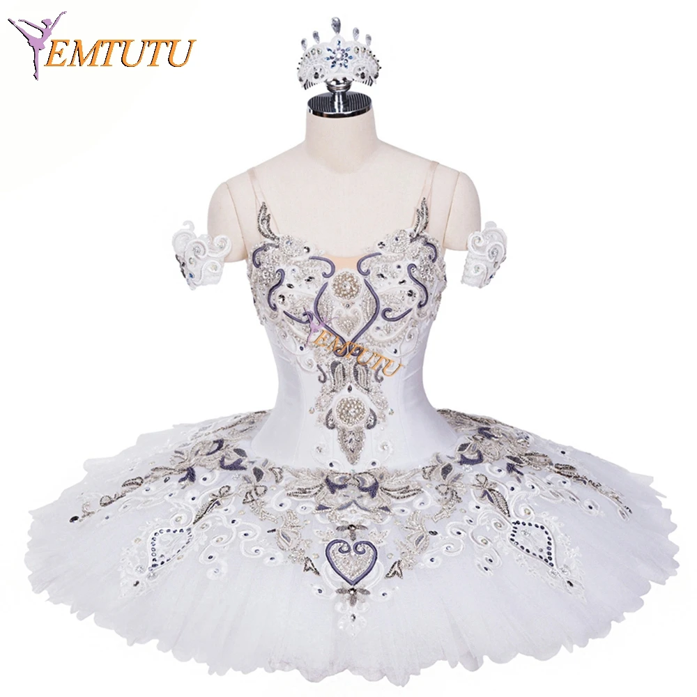 White Silver Adult Professional Ballet Tutu Nutcracker Ballet Stage Costume Women Pancake Performance Ballet Tutus Custom Made
White Silver Adult Professional Ballet Tutu Nutcracker Ballet Stage Costume Women Pancake Performance Ballet Tutus Custom Made