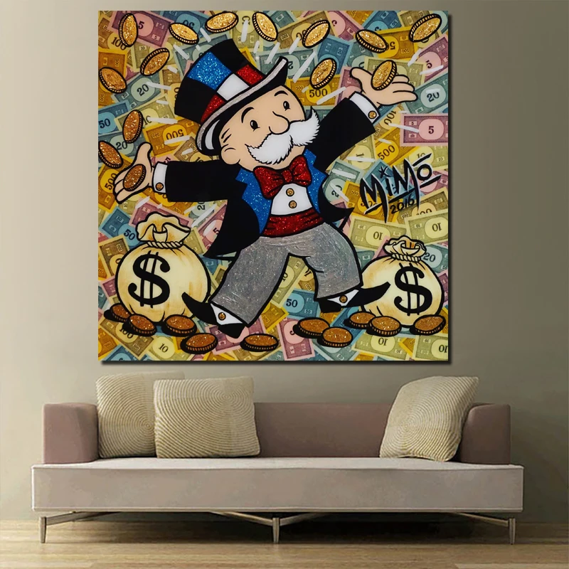 Alec Monopoly Gold Coin Canvas Painting Prints Living Room Home Decoration Artwork Modern Wall Art Oil Painting Posters Pictures
Alec Monopoly Gold Coin Canvas Painting Prints Living Room Home Decoration Artwork Modern Wall Art Oil Painting Posters Pictures