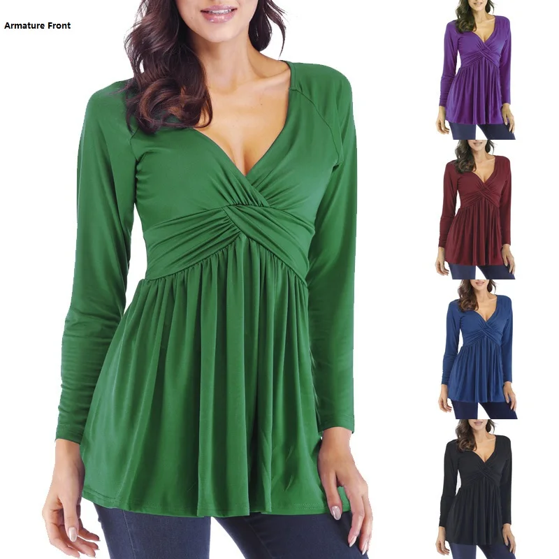 women friend Long sleeve t-shirt streetwear Leisure fashion pullovers polyester v-neck Loose Comfortable befree tops clothes 5XL
women friend Long sleeve t-shirt streetwear Leisure fashion pullovers polyester v-neck Loose Comfortable befree tops clothes 5XL