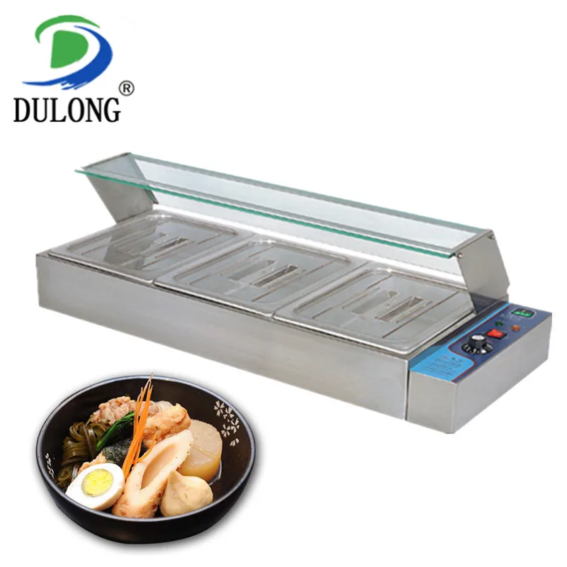 

3 Pans Stainless Steel Bain Marie Wet Heat Food Warmer Hot Soup Warming Commercial Buffet Machine Keeping Food Warming Storage