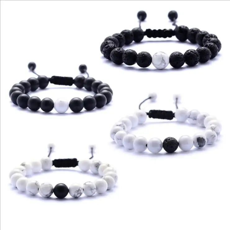 1-2Pcs/Set Adjustable Couples Distance Bracelet Classic Natural Stone White and Black Yin Yang Beaded Bracelets for Men Women
1-2Pcs/Set Adjustable Couples Distance Bracelet Classic Natural Stone White and Black Yin Yang Beaded Bracelets for Men Women