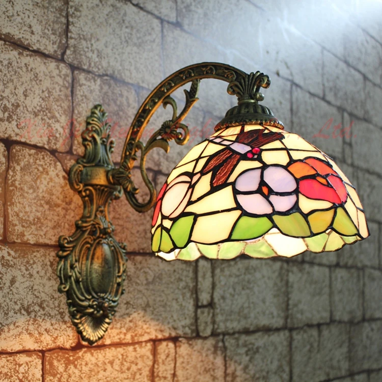 Tiffany European Mediterranean Dragonfly mirror wall lamp bedside lamp
Tiffany European Mediterranean Dragonfly mirror wall lamp bedside lamp