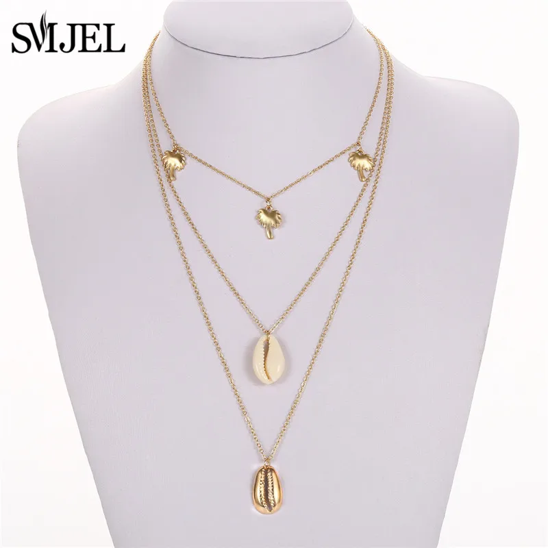 SMJEL Natural Summer Beach Shell Multi-Layer Necklaces Choker Simple Bohemian Seashell Necklace Jewelry for Women Girls Gift
SMJEL Natural Summer Beach Shell Multi-Layer Necklaces Choker Simple Bohemian Seashell Necklace Jewelry for Women Girls Gift