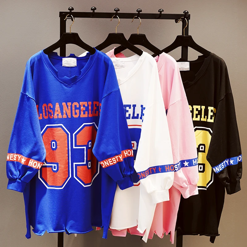 Student's Pretty Style Letter&Number Print Pullovers Oversized Casual Loose Holes Hoodies Novelty V Neck Long Sweatshirts Tops
Student's Pretty Style Letter&Number Print Pullovers Oversized Casual Loose Holes Hoodies Novelty V Neck Long Sweatshirts Tops