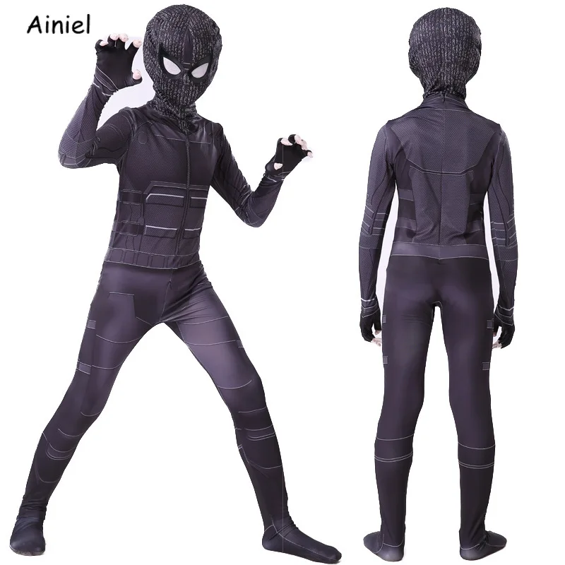 Spider-Man Far From Home Noir Stealth Suit Bodysuit Jumpsuit Zentai Halloween Cosplay Costume Spiderman Super Heroes Men Kids
Spider-Man Far From Home Noir Stealth Suit Bodysuit Jumpsuit Zentai Halloween Cosplay Costume Spiderman Super Heroes Men Kids