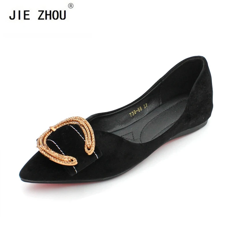 Summer New lady's shoes Solid Flock Increased Internal shallow Pointed Toe Flats Elegant Women Crystal Buckles Shoes
Summer New lady's shoes Solid Flock Increased Internal shallow Pointed Toe Flats Elegant Women Crystal Buckles Shoes