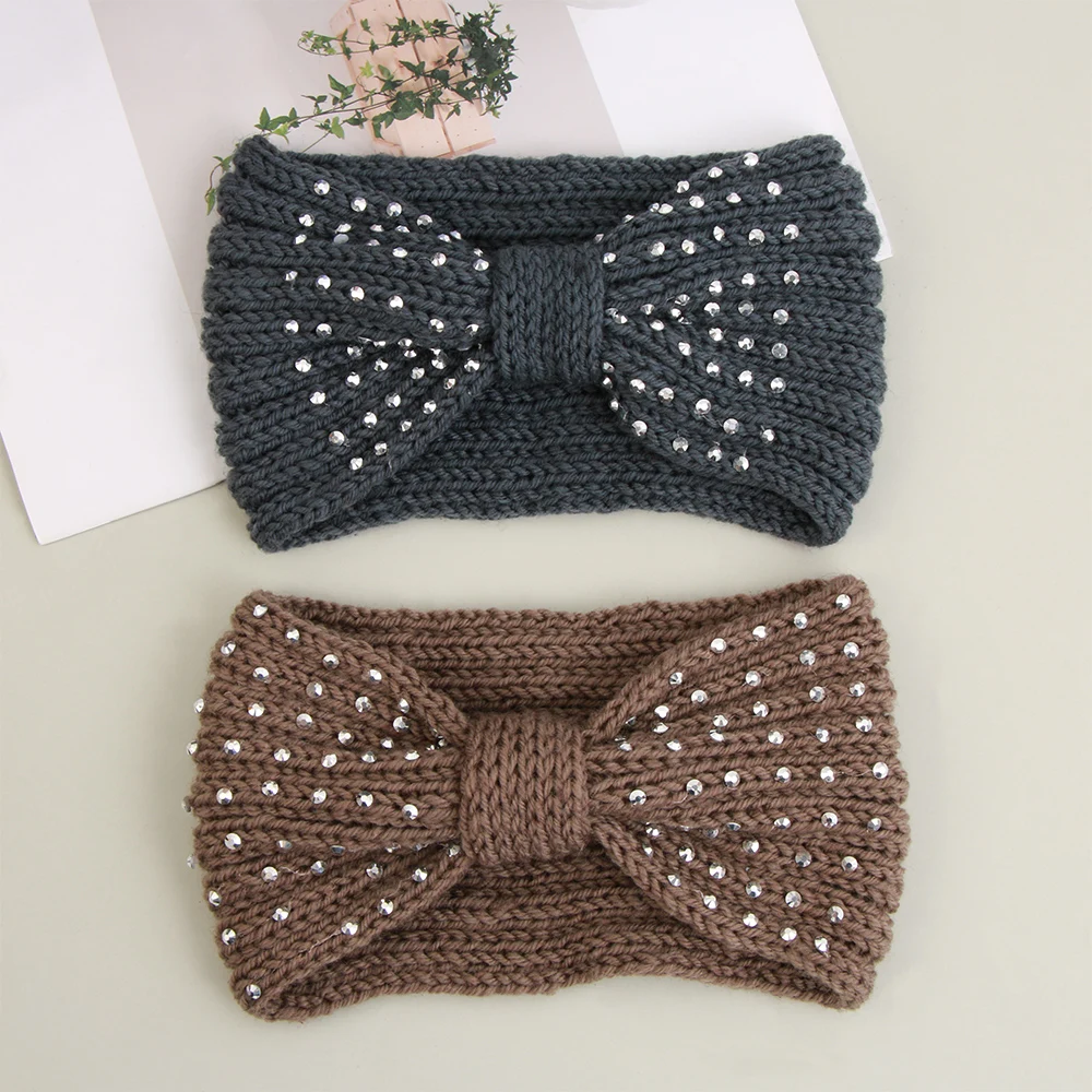 New Winter Warmer Ear Crochet Knit Headband Bow Rhinestone Bead Headwear Women Girls Fashion Turban Hair Band Head Wrap
New Winter Warmer Ear Crochet Knit Headband Bow Rhinestone Bead Headwear Women Girls Fashion Turban Hair Band Head Wrap
