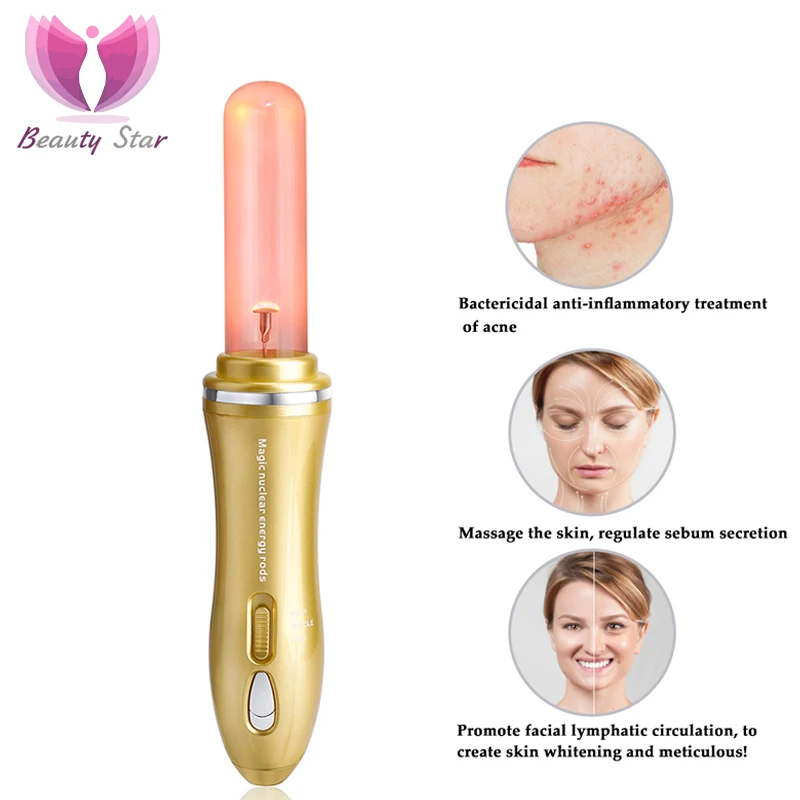 Beauty Star High Frequency Facial Electrode Wand Electrotherapy Spot Remover Facial Skin Care Massager Spa Face Beauty Device
Beauty Star High Frequency Facial Electrode Wand Electrotherapy Spot Remover Facial Skin Care Massager Spa Face Beauty Device