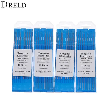 DRELD 10pcs WL20 Tungsten Electrode Tig Rod 1.0 1.6 2.4 for option 2.0% Lanthanated for Tig Welding Machine 150mm 175mm
DRELD 10pcs WL20 Tungsten Electrode Tig Rod 1.0 1.6 2.4 for option 2.0% Lanthanated for Tig Welding Machine 150mm 175mm