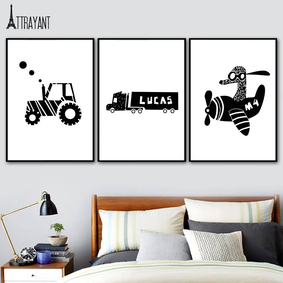 Airplane Tractors Car Black And White Nursery Wall Art Canvas Painting Nordic Posters And Prints Wall Pictures Kids Room Decor 
Airplane Tractors Car Black And White Nursery Wall Art Canvas Painting Nordic Posters And Prints Wall Pictures Kids Room Decor