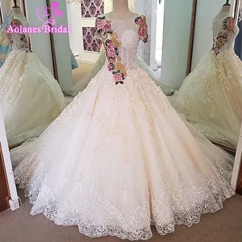 New Design Ball Gown Flowers Wedding Dresses 2017 Cap Sleeves Court Train Hollow Back Applique Tulle Bridal Gown robe de mariage
New Design Ball Gown Flowers Wedding Dresses 2017 Cap Sleeves Court Train Hollow Back Applique Tulle Bridal Gown robe de mariage