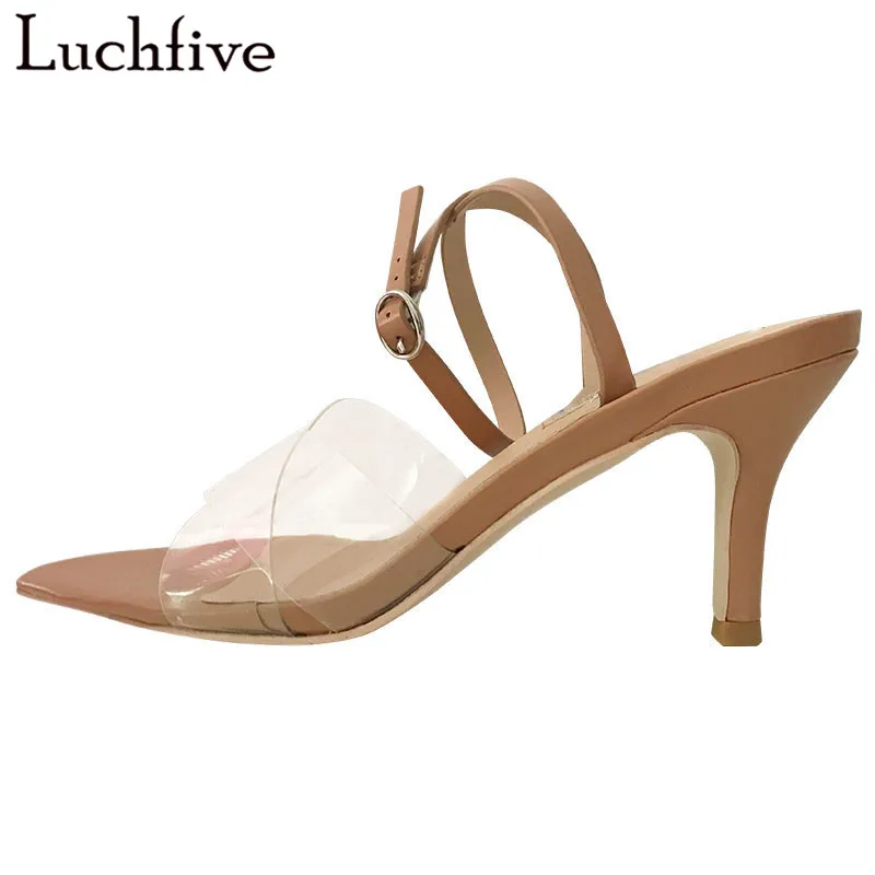 Hot Clear Sandals Thin High Heels Open Toe Ladies Shoes PVC Buckles Strap Party Shoes For Women Transparent Zapatos De Mujer
Hot Clear Sandals Thin High Heels Open Toe Ladies Shoes PVC Buckles Strap Party Shoes For Women Transparent Zapatos De Mujer