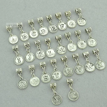 New 26pcs mixed metal charms tibetan silver letter alphabet big hole bead pendants fits European bracelets jewelry making 3115 
New 26pcs mixed metal charms tibetan silver letter alphabet big hole bead pendants fits European bracelets jewelry making 3115