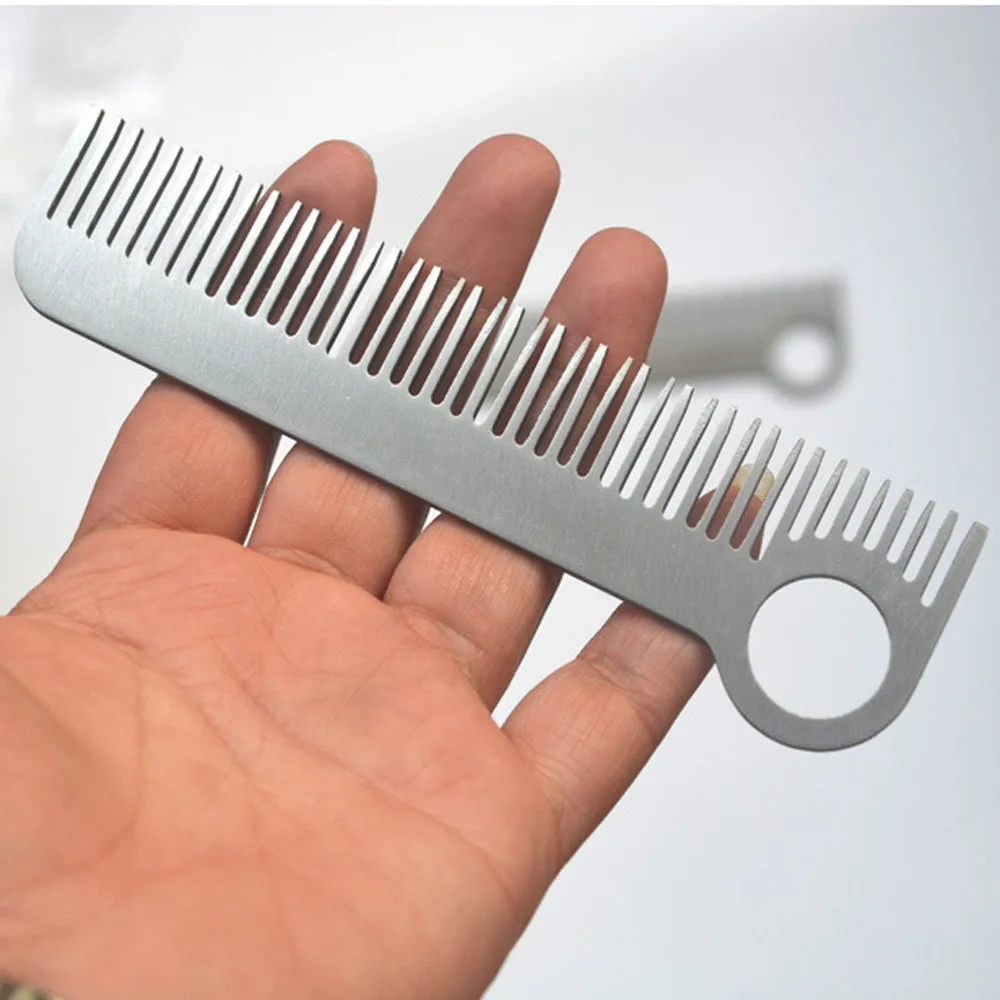 high quality Stainless Steel Hair Combs EDC Speed Tactical Pocket Comb Health Care Outdoor survival practical Tools 14*3.8CM 35
high quality Stainless Steel Hair Combs EDC Speed Tactical Pocket Comb Health Care Outdoor survival practical Tools 14*3.8CM 35