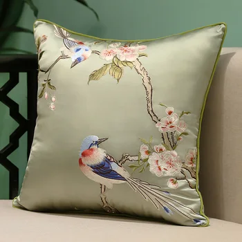 DUNXDECO Cushion Cover Decorative Pillow Case Modern Chinese Traditional Embroidery High Quality Luxury Bird Flora Seat Coussin
DUNXDECO Cushion Cover Decorative Pillow Case Modern Chinese Traditional Embroidery High Quality Luxury Bird Flora Seat Coussin