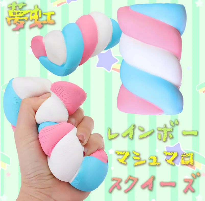 14.5cm lovely cotton candy looking soft scented sugar squishy slow Rising squeeze Toys rainbow marshmallow stress
14.5cm lovely cotton candy looking soft scented sugar squishy slow Rising squeeze Toys rainbow marshmallow stress