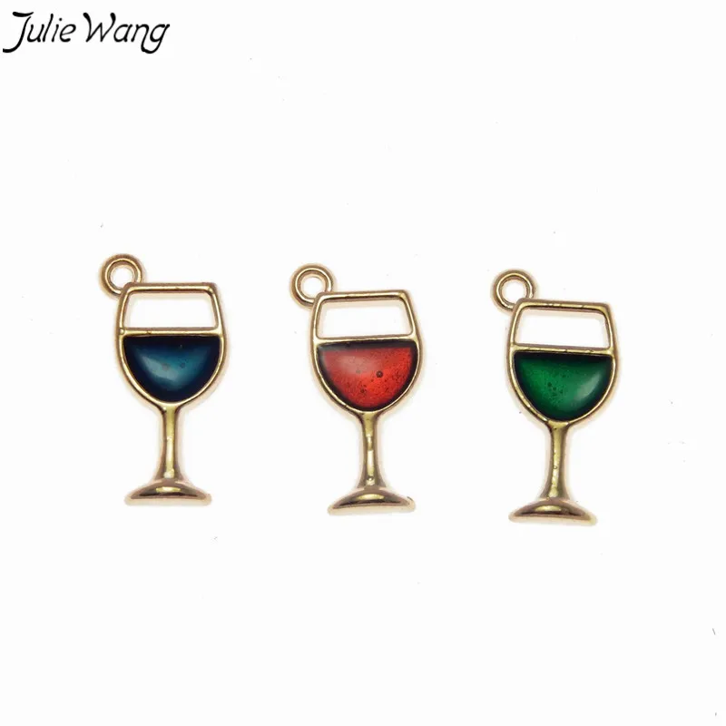 24pcs//pack Silver Alloy Wine Bottle Goblet Grapes Charms Pendant DIY Accessories