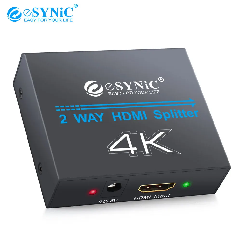 Ultra HD 4K x 2K HDMI 1x2 Splitter Amplifier 1 in 2 Out Support 1080P 3D HDMI Distributor With EU Adaptor For HDTV
Ultra HD 4K x 2K HDMI 1x2 Splitter Amplifier 1 in 2 Out Support 1080P 3D HDMI Distributor With EU Adaptor For HDTV