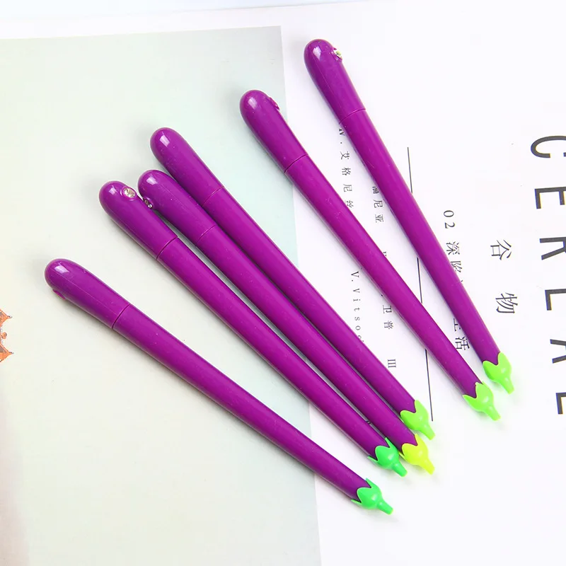 Eggplant gel pen 0.5 black needle refill student learning pen office pen Stationary supplies
Eggplant gel pen 0.5 black needle refill student learning pen office pen Stationary supplies