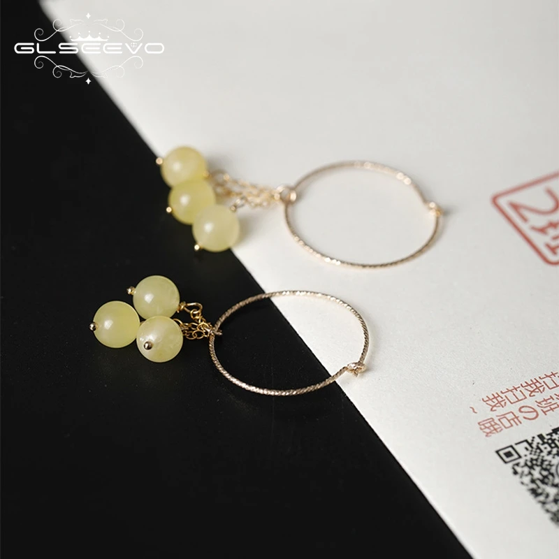 GLSEEVO 14k Gold Plated Hoop Earrings For Women Boutique Fashion Natural Ceromel Earrings Female Handmade Fine Jewelry GE0432
GLSEEVO 14k Gold Plated Hoop Earrings For Women Boutique Fashion Natural Ceromel Earrings Female Handmade Fine Jewelry GE0432