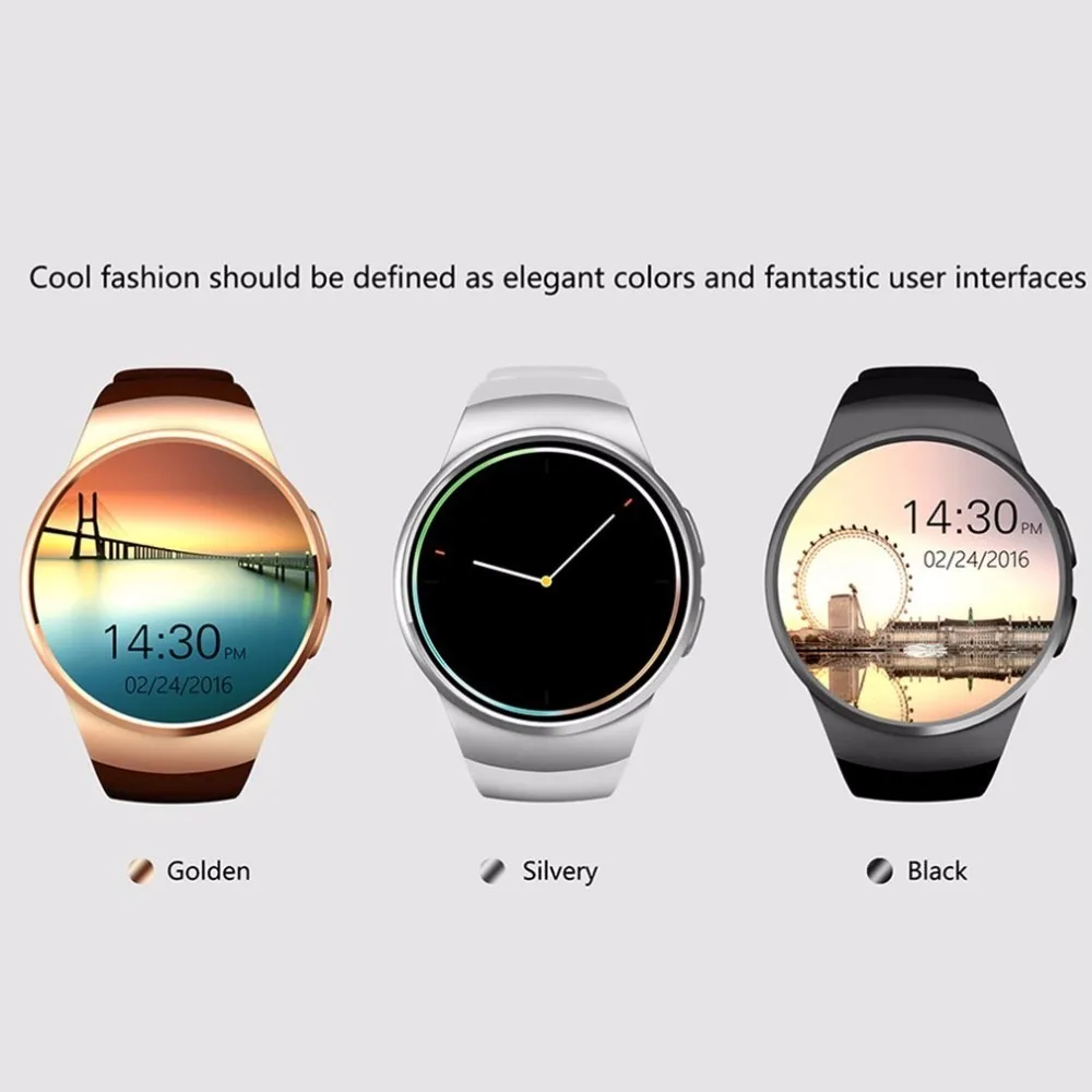 Golden/Black Remote Take Picture 240 * 240 pixels Bluetooth Smart Watch Phone KING-WEAR KW18 Sim&TF Card Heart Rate Smartwatch
Golden/Black Remote Take Picture 240 * 240 pixels Bluetooth Smart Watch Phone KING-WEAR KW18 Sim&TF Card Heart Rate Smartwatch