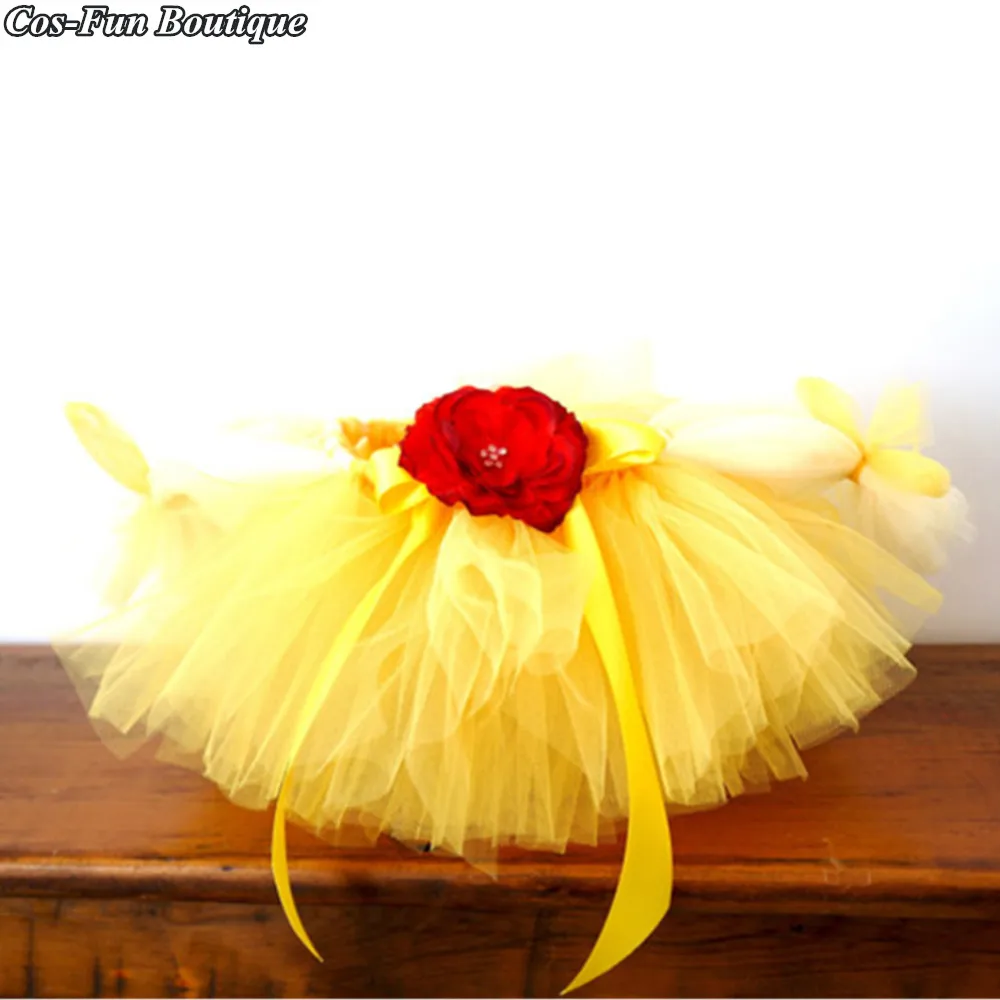Princess Tutu Skirt Yellow Birthday Belle-ish Girl Skirt Red Flower And Bow Fashion Skirt Winter Christmas Outfit For Kids Girl
Princess Tutu Skirt Yellow Birthday Belle-ish Girl Skirt Red Flower And Bow Fashion Skirt Winter Christmas Outfit For Kids Girl
