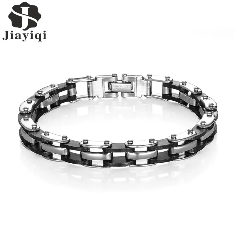 Jiayiqi Trendy Men Jewelry Stainless Steel With Silicone Bracelets Fashion Biker Motorcycle Chain Man Hand Bracelet Accessory
Jiayiqi Trendy Men Jewelry Stainless Steel With Silicone Bracelets Fashion Biker Motorcycle Chain Man Hand Bracelet Accessory