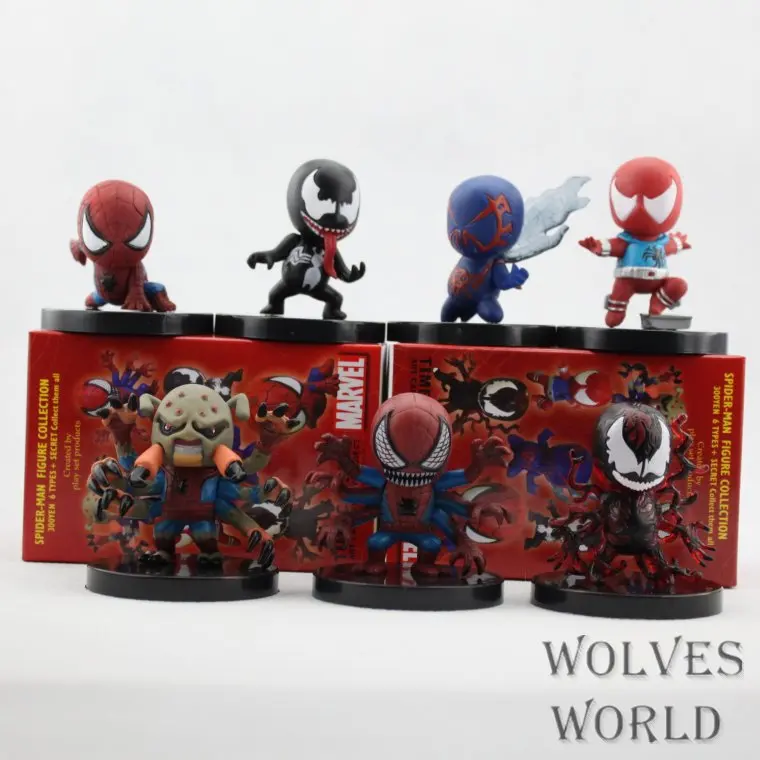 Huong Anime Figure 6 CM 7PCS/SET Spider-Man Cute Mini The Amazing Spider-Man/Venom PVC Action Figures Collections Toys Model
Huong Anime Figure 6 CM 7PCS/SET Spider-Man Cute Mini The Amazing Spider-Man/Venom PVC Action Figures Collections Toys Model
