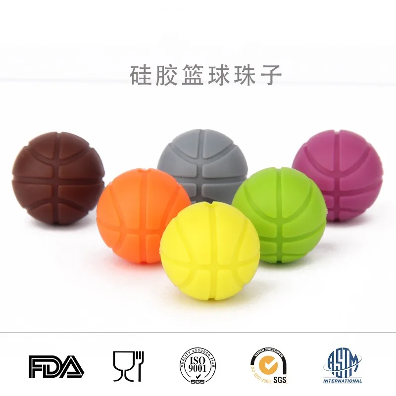 10pcs 16mm Basketball Loose Silicone Beads Teething Beads For Chew Jewelry Made For DIY Long Necklace New Fashion Jewelry
10pcs 16mm Basketball Loose Silicone Beads Teething Beads For Chew Jewelry Made For DIY Long Necklace New Fashion Jewelry