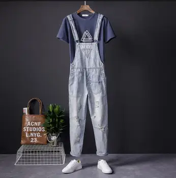 S-XXL 2019 Japanese men's fashion casual denim susperdens pants tide Korean version men light blue Slim hip-hop jeans
S-XXL 2019 Japanese men's fashion casual denim susperdens pants tide Korean version men light blue Slim hip-hop jeans
