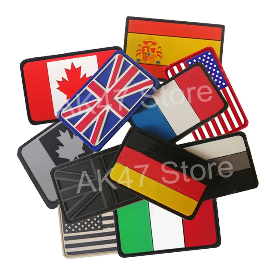 PVC Flag Patch Union Jack Spain France Germany Italy American USA US Canada Flag Military Patch Tactical Badges Rubber Patches
PVC Flag Patch Union Jack Spain France Germany Italy American USA US Canada Flag Military Patch Tactical Badges Rubber Patches