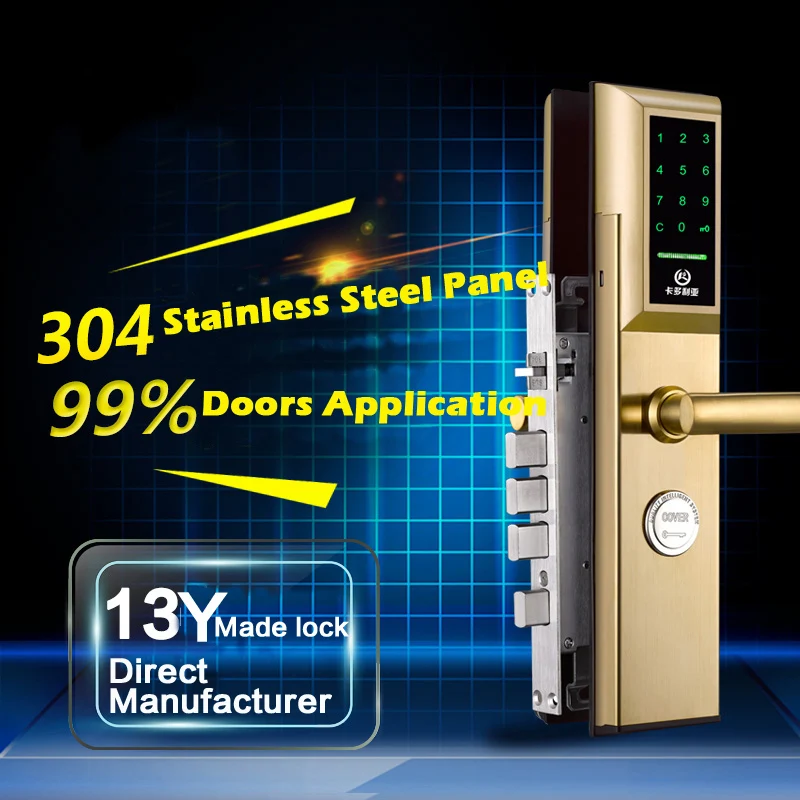 Password Electronic Smart Doorlock Anti-theft Door Special Card Locks Gold Sliver 304 Stainless Front Doorlocks Box Lock 1068
Password Electronic Smart Doorlock Anti-theft Door Special Card Locks Gold Sliver 304 Stainless Front Doorlocks Box Lock 1068