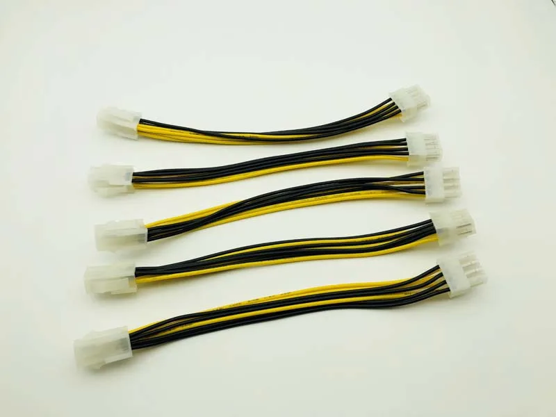5PCS ATX 4Pin 20cm Male To 8Pin Female EPS Power Cable Adapter CPU Supply Converter Convertor For BTC Miner Mining | Компьютеры и офис