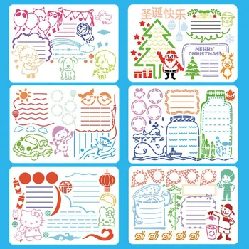 6pc/set Bullet Journal Stencil Christmas Theme Template Plastic Stencil For Scrapbooking Stamp Embossing Cards Drawing Templates
6pc/set Bullet Journal Stencil Christmas Theme Template Plastic Stencil For Scrapbooking Stamp Embossing Cards Drawing Templates