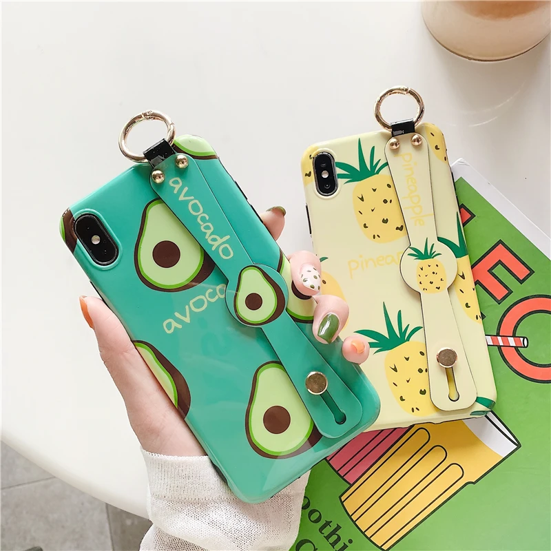 Wrist Strap Soft TPU Case For iphone 7 8 6 6s plus Case For iphone X Xs max XR Avocado pineapple painted Phone Holder Case
Wrist Strap Soft TPU Case For iphone 7 8 6 6s plus Case For iphone X Xs max XR Avocado pineapple painted Phone Holder Case