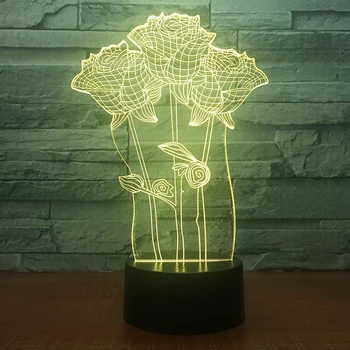 Colorful 3D Table Lamp Rose Flower Romantic Gift for Wedding Wife Lovers Valentine Touch/Remote Control Baby Night Table Lamp
Colorful 3D Table Lamp Rose Flower Romantic Gift for Wedding Wife Lovers Valentine Touch/Remote Control Baby Night Table Lamp