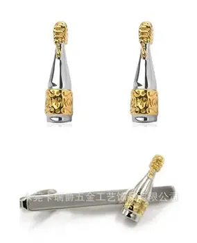 WholeSale 5Sets/lot Wine Bottle Cufflinks+Tie Clip Sets Golden Silver Cuff Link+Tieclip Set Luxery Brass Copper High Quality Gif
WholeSale 5Sets/lot Wine Bottle Cufflinks+Tie Clip Sets Golden Silver Cuff Link+Tieclip Set Luxery Brass Copper High Quality Gif