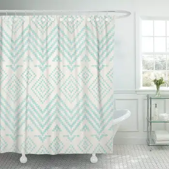 Shower Curtain with Hooks Aztec Ikat Pattern on Subtle Tribal Christmas Delicate Drawn Geometric Hand Native Old
Shower Curtain with Hooks Aztec Ikat Pattern on Subtle Tribal Christmas Delicate Drawn Geometric Hand Native Old
