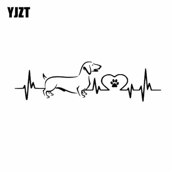 YJZT 18CM*5CM Dachshund Electrocardiogram Vinyl Car Sticker Paw Black/Silver C2-3260
YJZT 18CM*5CM Dachshund Electrocardiogram Vinyl Car Sticker Paw Black/Silver C2-3260