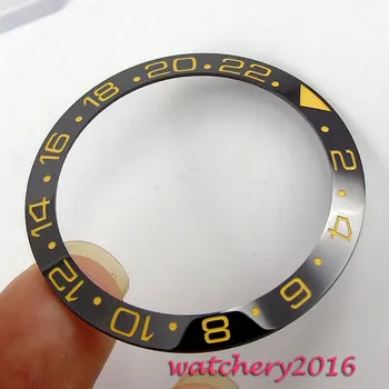 New 38mm luminous marks black ceramic bezel yellow numbers insert watch fit automatic Men's watch bezel
New 38mm luminous marks black ceramic bezel yellow numbers insert watch fit automatic Men's watch bezel