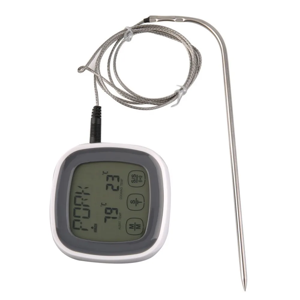 Potable Touchscreen LCD Digital Display Meat Food Cooking Thermometer Timer With Stainless Steel Probe TS-BN53 Drop shipping
Potable Touchscreen LCD Digital Display Meat Food Cooking Thermometer Timer With Stainless Steel Probe TS-BN53 Drop shipping