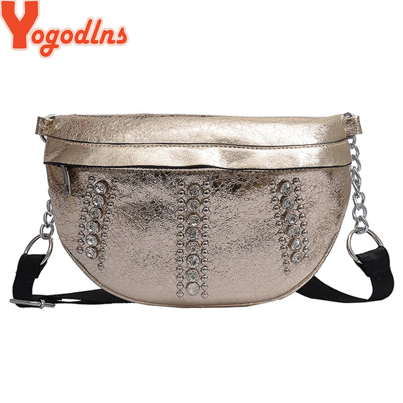 Yogodlns 2019 New Women Waist Bag Shoulder Chest Bum Purse Travel Rivets Punk Stud Tote Large chains Chest Pack
Yogodlns 2019 New Women Waist Bag Shoulder Chest Bum Purse Travel Rivets Punk Stud Tote Large chains Chest Pack