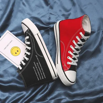 Couple high quality high canvas shoes men's casual shoes comfortable decompression flat shoes breathable soft rubber sole
Couple high quality high canvas shoes men's casual shoes comfortable decompression flat shoes breathable soft rubber sole