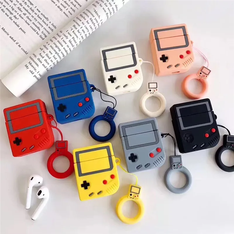 Finger Ring Strap Wireless Earphone Protective Cover 3D Retro Gameboy Silicone Headphone Case For Apple AirPods 1 2 Charging Box
Finger Ring Strap Wireless Earphone Protective Cover 3D Retro Gameboy Silicone Headphone Case For Apple AirPods 1 2 Charging Box