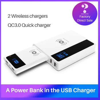Dual Port Power Bank QC 3.0 Quick Charger Wireless charger Portable Adapter Power Hub for Mobile phone Tablet PC Samsung Xiaomi
Dual Port Power Bank QC 3.0 Quick Charger Wireless charger Portable Adapter Power Hub for Mobile phone Tablet PC Samsung Xiaomi