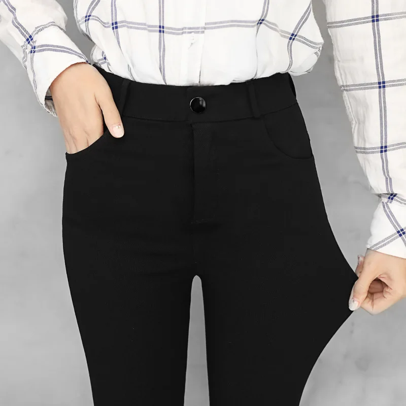 New wild black tight pencil pants Ladies Jean Trousers High Waist Straight Leg Zip Belt Plain Pants Women Elegant Crop Trousers
New wild black tight pencil pants Ladies Jean Trousers High Waist Straight Leg Zip Belt Plain Pants Women Elegant Crop Trousers