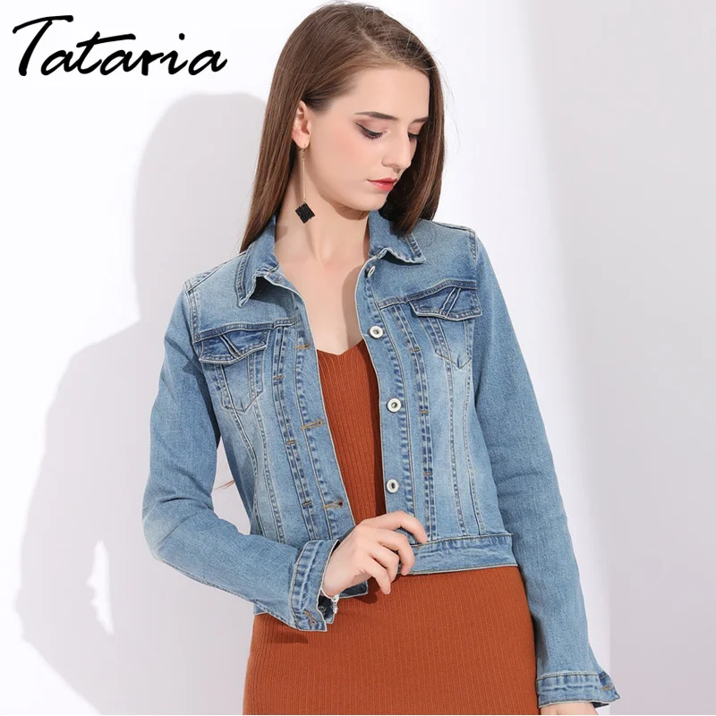 Short Jackets Denim Coat Women Slim Causal Long Sleeve Women's Denim Jacket Turn Down Collar Vintage Plus Size 5XL Jaqueta Jeans
Short Jackets Denim Coat Women Slim Causal Long Sleeve Women's Denim Jacket Turn Down Collar Vintage Plus Size 5XL Jaqueta Jeans